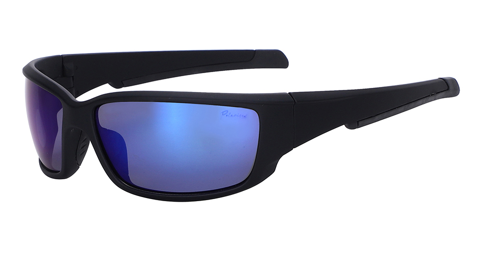 North Beach Ark Satin Black Ice Blue Mirror Polarised