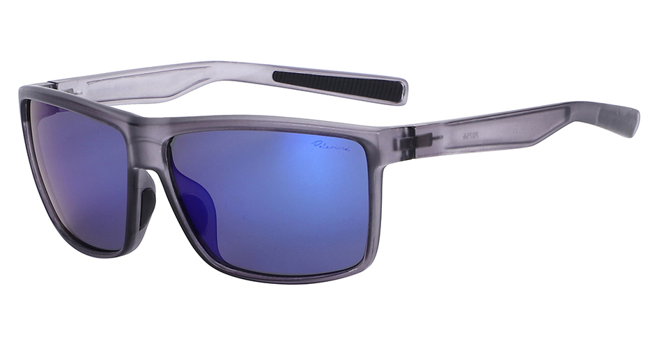 North Beach Felix Satin Crystal Grey Blue Mirror Polarised