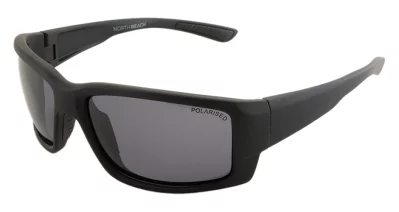 North Beach Foster Satin Black Grey Polarised