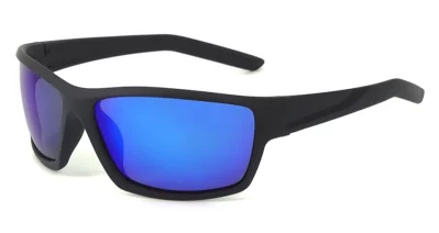 BB Style Dome Satin Black Blue Mirror Polarised
