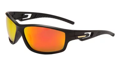 Pacific Yunfy Satin Black Red Mirror Polarised