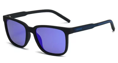 Pacific Halle Satin Black Blue Mirror Polarised