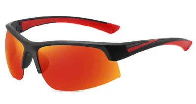 Pacific Roadster Satin Black Red Miror Polarised