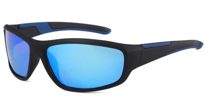 Pacific Soak Satin Black Blue Mirror Polarised